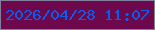 文字の大きさ：5、枠の色：847e9d、背景の色：6e084d、文字の色：0c5cee 無料ブログパーツのブログ時計