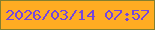 文字の大きさ：5、枠の色：847f2e、背景の色：ffac22、文字の色：7445dd 無料ブログパーツのブログ時計