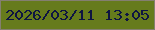 文字の大きさ：4、枠の色：847f70、背景の色：667b1c、文字の色：0e1442 無料ブログパーツのブログ時計