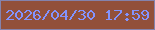 文字の大きさ：3、枠の色：8483ad、背景の色：92503a、文字の色：8393fe 無料ブログパーツのブログ時計
