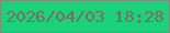 文字の大きさ：4、枠の色：84887f、背景の色：18d479、文字の色：866660 無料ブログパーツのブログ時計