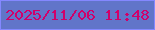 文字の大きさ：3、枠の色：8488ff、背景の色：6175c9、文字の色：d0006a 無料ブログパーツのブログ時計