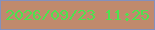 文字の大きさ：5、枠の色：8490bd、背景の色：c08a6d、文字の色：4ee24e 無料ブログパーツのブログ時計