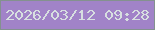 文字の大きさ：2、枠の色：84918f、背景の色：a183c8、文字の色：d7dfe0 無料ブログパーツのブログ時計