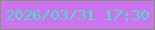 文字の大きさ：4、枠の色：84927c、背景の色：cc74ee、文字の色：45e3c6 無料ブログパーツのブログ時計