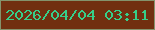 文字の大きさ：4、枠の色：84936c、背景の色：712f10、文字の色：36cf89 無料ブログパーツのブログ時計
