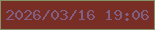 文字の大きさ：4、枠の色：849464、背景の色：782e25、文字の色：805f80 無料ブログパーツのブログ時計