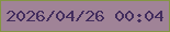 文字の大きさ：4、枠の色：849543、背景の色：a08397、文字の色：432d5e 無料ブログパーツのブログ時計