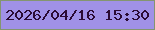文字の大きさ：1、枠の色：849570、背景の色：a091e7、文字の色：2a0b34 無料ブログパーツのブログ時計