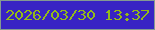 文字の大きさ：5、枠の色：849992、背景の色：3823c4、文字の色：93ba17 無料ブログパーツのブログ時計