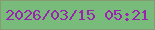 文字の大きさ：4、枠の色：849b74、背景の色：78bb7a、文字の色：9925af 無料ブログパーツのブログ時計