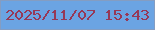 文字の大きさ：5、枠の色：849dc2、背景の色：6ba4e3、文字の色：963957 無料ブログパーツのブログ時計