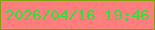 文字の大きさ：3、枠の色：849f12、背景の色：fe7d7d、文字の色：2ee037 無料ブログパーツのブログ時計