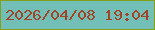 文字の大きさ：4、枠の色：84a018、背景の色：71bfb7、文字の色：a04527 無料ブログパーツのブログ時計