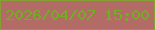 文字の大きさ：5、枠の色：84a033、背景の色：b26b65、文字の色：72ad23 無料ブログパーツのブログ時計