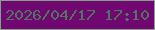 文字の大きさ：1、枠の色：84a086、背景の色：710770、文字の色：517462 無料ブログパーツのブログ時計