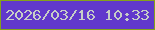 文字の大きさ：1、枠の色：84a21b、背景の色：6138cc、文字の色：c7cdc7 無料ブログパーツのブログ時計