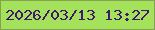 文字の大きさ：3、枠の色：84a251、背景の色：a4e25b、文字の色：42186e 無料ブログパーツのブログ時計