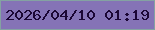 文字の大きさ：1、枠の色：84a2a2、背景の色：8573b6、文字の色：1b0635 無料ブログパーツのブログ時計