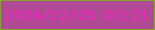 文字の大きさ：4、枠の色：84a430、背景の色：b14a95、文字の色：f025c2 無料ブログパーツのブログ時計