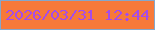文字の大きさ：4、枠の色：84a7cb、背景の色：f77939、文字の色：a54ce9 無料ブログパーツのブログ時計