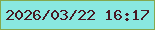 文字の大きさ：1、枠の色：84a84e、背景の色：89e8e0、文字の色：481923 無料ブログパーツのブログ時計