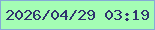 文字の大きさ：3、枠の色：84aad6、背景の色：a4fdb4、文字の色：30346e 無料ブログパーツのブログ時計