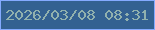 文字の大きさ：2、枠の色：84aaff、背景の色：336191、文字の色：91b1ae 無料ブログパーツのブログ時計