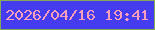 文字の大きさ：2、枠の色：84ab56、背景の色：453bef、文字の色：f99ebc 無料ブログパーツのブログ時計
