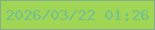 文字の大きさ：1、枠の色：84ac8a、背景の色：a0d653、文字の色：72c091 無料ブログパーツのブログ時計