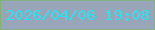 文字の大きさ：2、枠の色：84b083、背景の色：99a5b9、文字の色：2ce0ee 無料ブログパーツのブログ時計