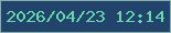 文字の大きさ：5、枠の色：84b0a8、背景の色：22436b、文字の色：65d8ae 無料ブログパーツのブログ時計