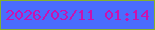 文字の大きさ：1、枠の色：84b12c、背景の色：4a6cfd、文字の色：ca12ae 無料ブログパーツのブログ時計