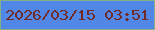 文字の大きさ：1、枠の色：84b181、背景の色：5188e8、文字の色：712c27 無料ブログパーツのブログ時計