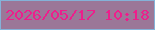 文字の大きさ：2、枠の色：84b2d8、背景の色：9b7798、文字の色：ed1e8c 無料ブログパーツのブログ時計