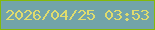 文字の大きさ：3、枠の色：84b909、背景の色：72a4a9、文字の色：dfdc6e 無料ブログパーツのブログ時計