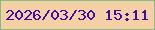 文字の大きさ：4、枠の色：84be87、背景の色：f6d0a5、文字の色：3d0fa8 無料ブログパーツのブログ時計