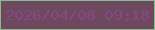 文字の大きさ：1、枠の色：84be8e、背景の色：6d485e、文字の色：824982 無料ブログパーツのブログ時計