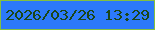 文字の大きさ：2、枠の色：84c040、背景の色：2c79fa、文字の色：1b4617 無料ブログパーツのブログ時計