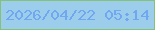 文字の大きさ：5、枠の色：84c277、背景の色：9ccdea、文字の色：6fa7f1 無料ブログパーツのブログ時計