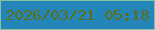 文字の大きさ：3、枠の色：84c2a1、背景の色：2486b8、文字の色：5e6d16 無料ブログパーツのブログ時計