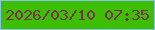 文字の大きさ：1、枠の色：84c2f8、背景の色：3dbf00、文字の色：7a2f4f 無料ブログパーツのブログ時計