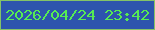 文字の大きさ：3、枠の色：84c367、背景の色：2d54ad、文字の色：56eb53 無料ブログパーツのブログ時計