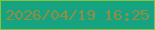 文字の大きさ：1、枠の色：84c43b、背景の色：15a382、文字の色：938d42 無料ブログパーツのブログ時計