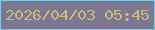 文字の大きさ：2、枠の色：84c7e5、背景の色：7e7792、文字の色：c6bc7e 無料ブログパーツのブログ時計