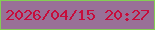 文字の大きさ：3、枠の色：84cd54、背景の色：997097、文字の色：c70c3b 無料ブログパーツのブログ時計