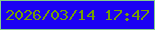 文字の大きさ：2、枠の色：84cd8c、背景の色：1c01f3、文字の色：74a001 無料ブログパーツのブログ時計