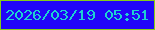 文字の大きさ：5、枠の色：84ce17、背景の色：2105f9、文字の色：1dd2d1 無料ブログパーツのブログ時計