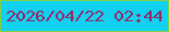 文字の大きさ：1、枠の色：84ce44、背景の色：11d1f0、文字の色：982464 無料ブログパーツのブログ時計