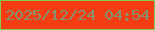 文字の大きさ：2、枠の色：84ce4b、背景の色：f53d14、文字の色：87926e 無料ブログパーツのブログ時計